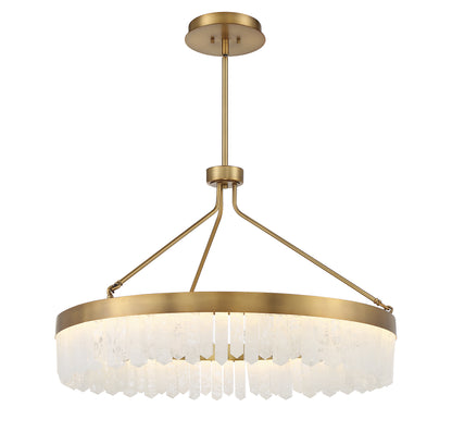 Landon 34" LED Pendant in Warm Brass