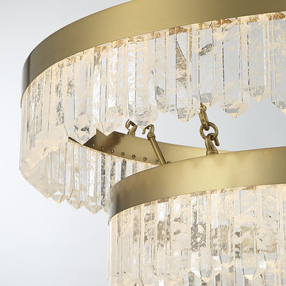 Landon 2-Light LED Pendant in Warm Brass