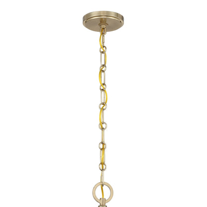 Monterey 4-Light Pendant Matte Black and Warm Brass