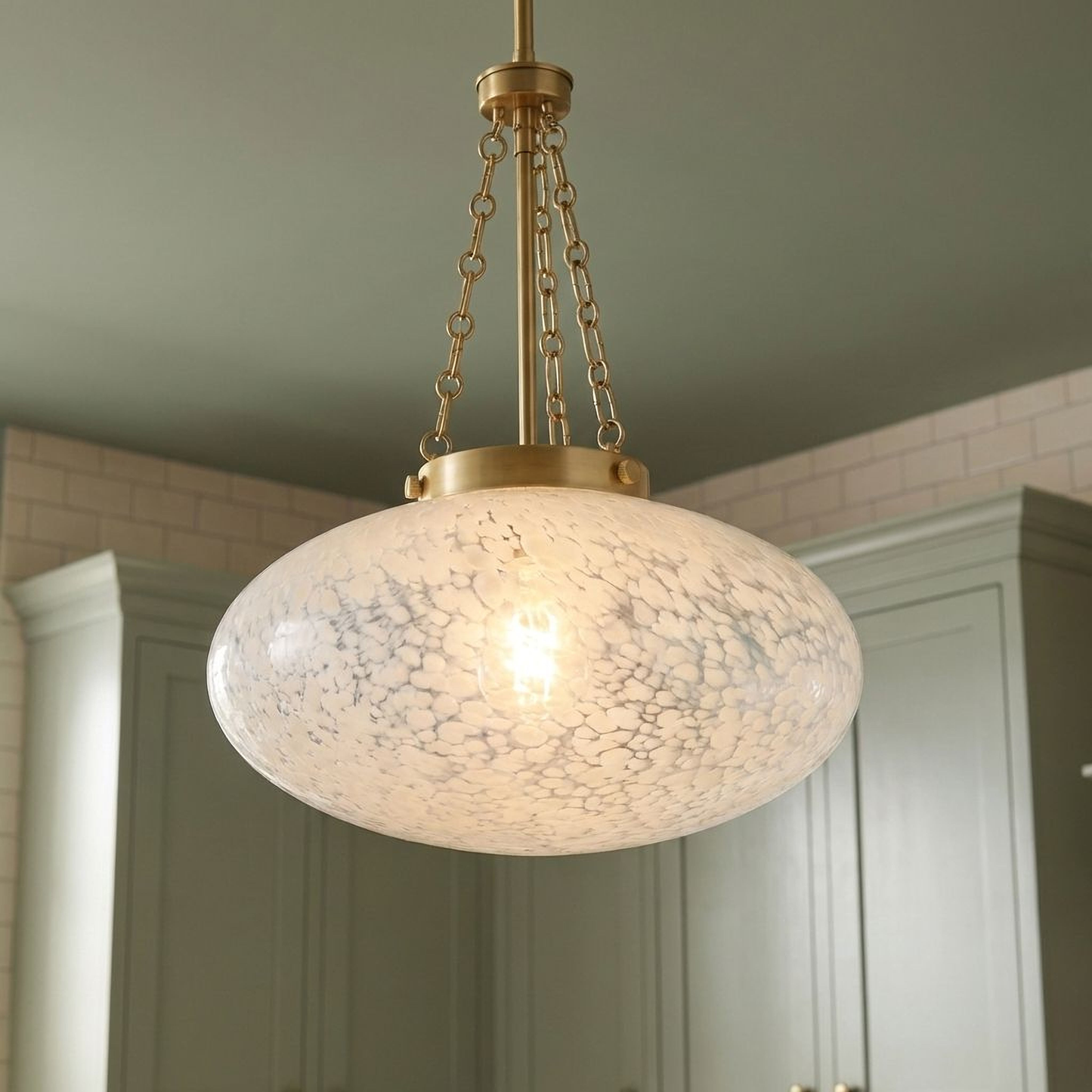 Willow 1-Light Pendant in Warm Brass