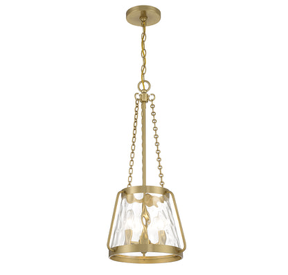 Crawford 3-Light Pendant in Warm Brass