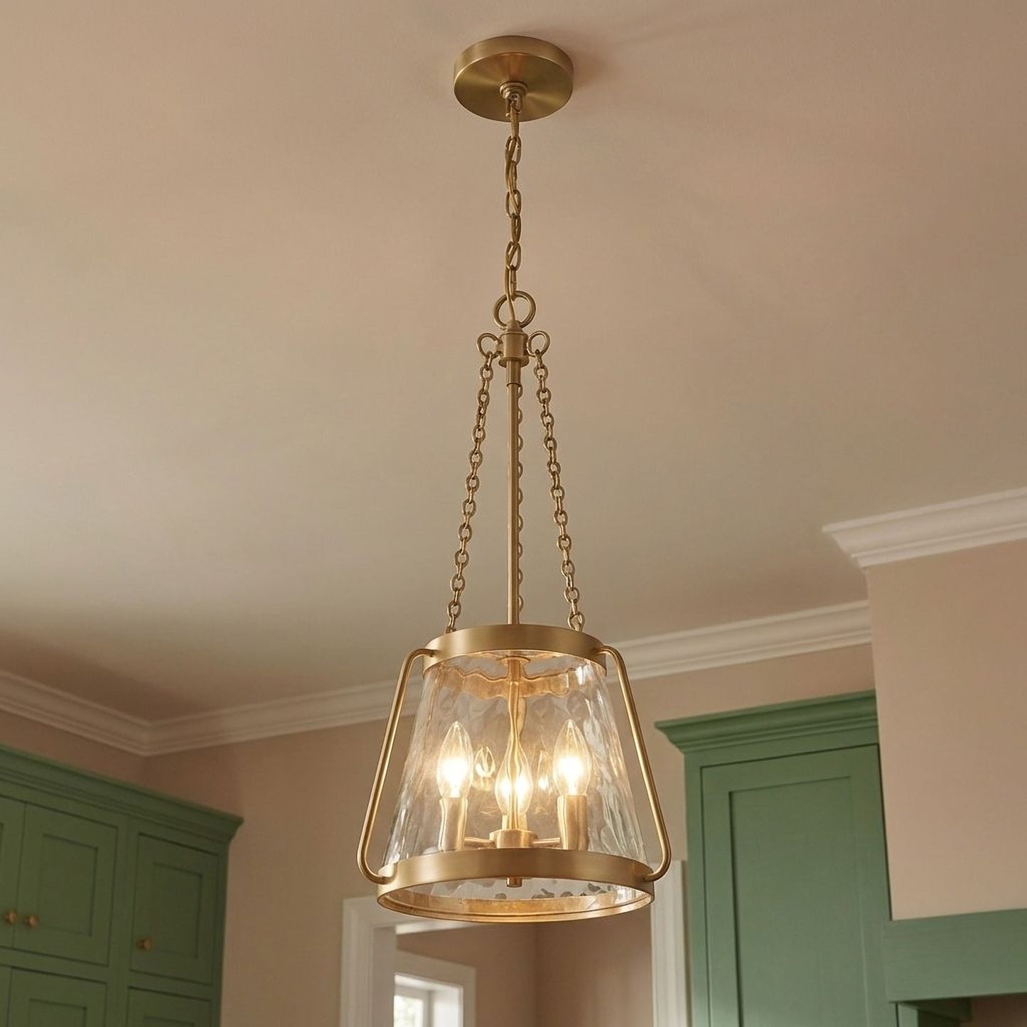 Crawford 3-Light Pendant in Warm Brass