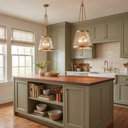 Crawford 4-Light Pendant in Warm Brass
