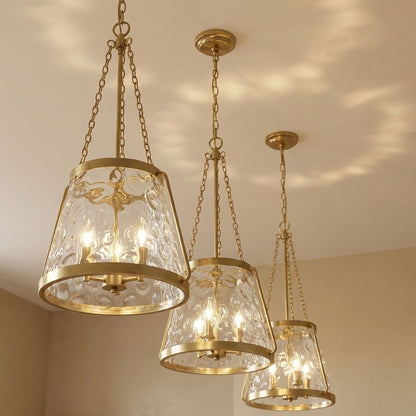 Crawford 4-Light Pendant in Warm Brass