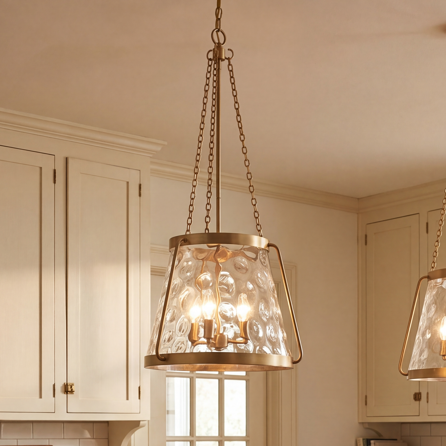 Crawford 4-Light Pendant in Warm Brass