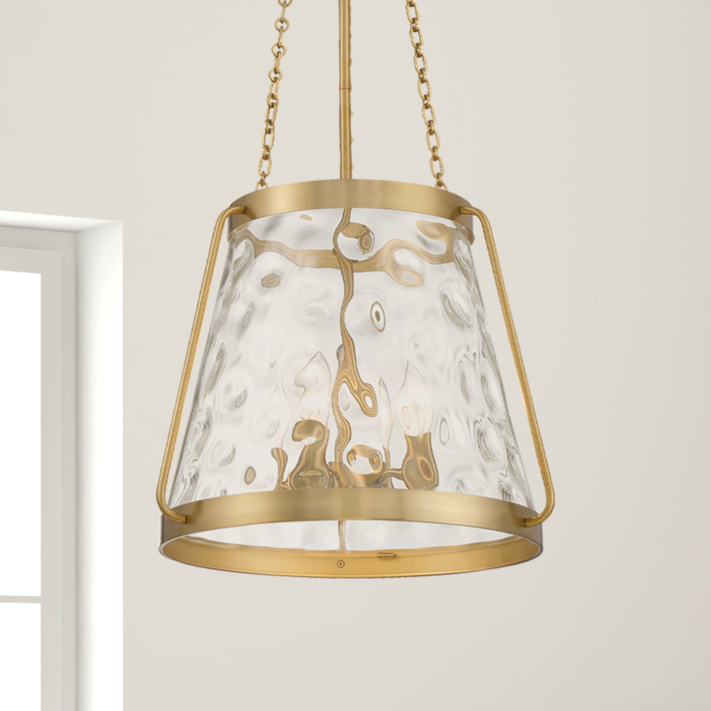 Crawford 4-Light Pendant in Warm Brass