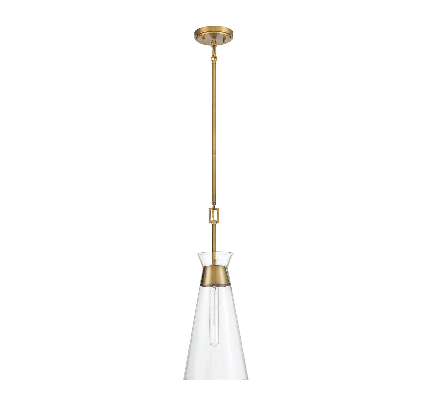 Lakewood 1-Light Pendant in Warm Brass