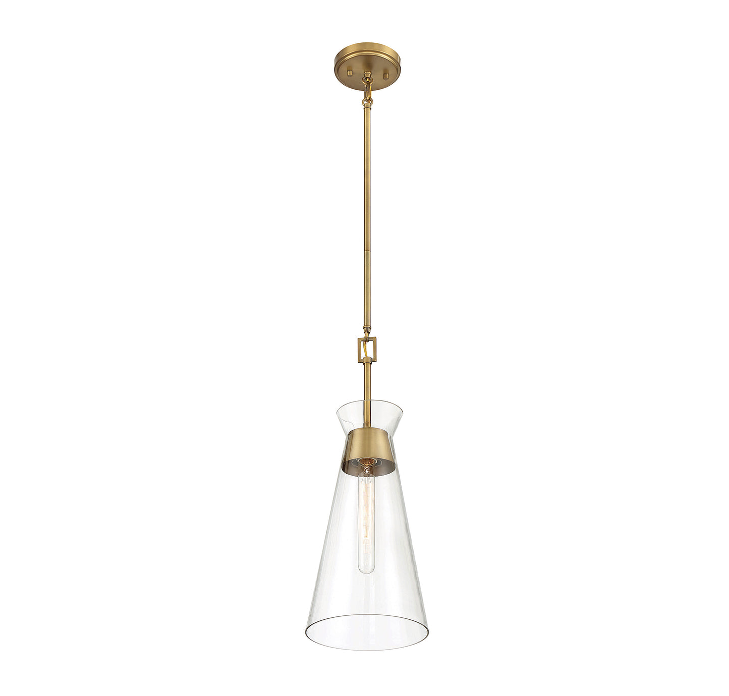 Lakewood 1-Light Pendant in Warm Brass