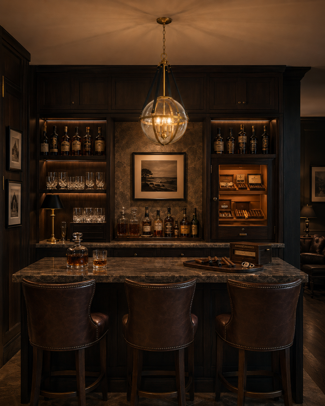 Bozeman 4-Light Pendant in Warm Brass