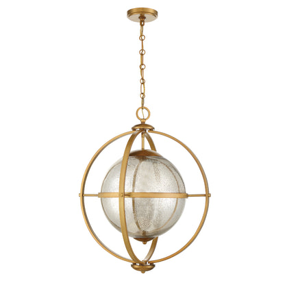 Pearl 3-Light Pendant - Warm Brass