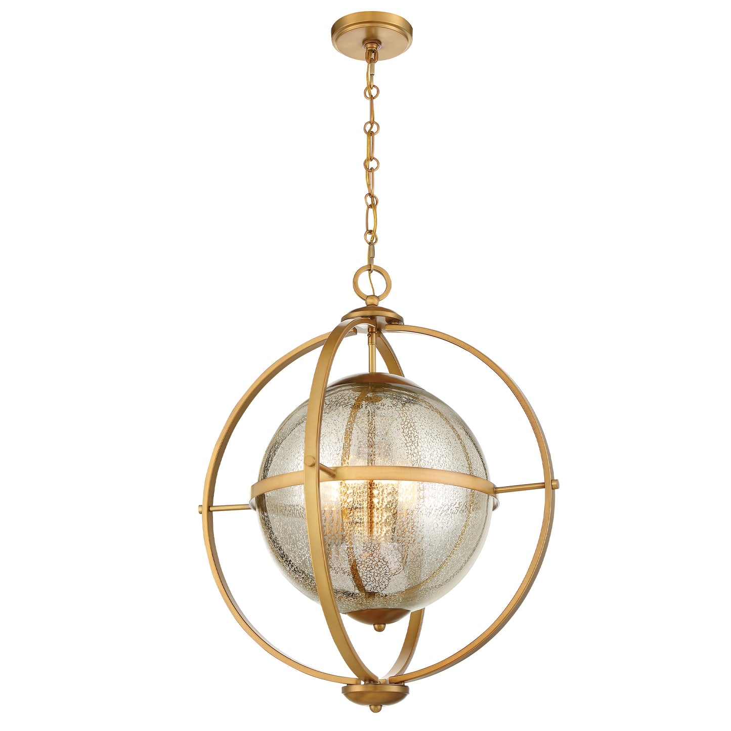 Pearl 3-Light Pendant - Warm Brass