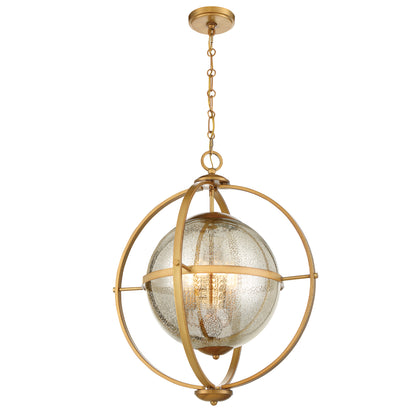 Pearl 3-Light Pendant - Warm Brass