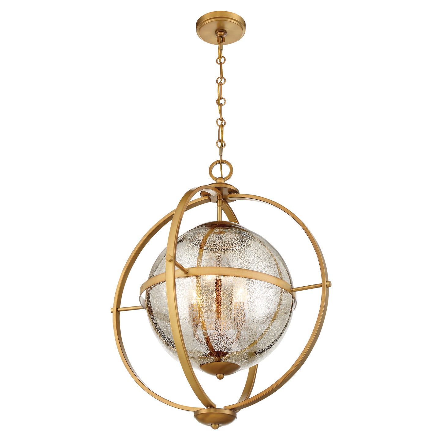 Pearl 3-Light Pendant - Warm Brass