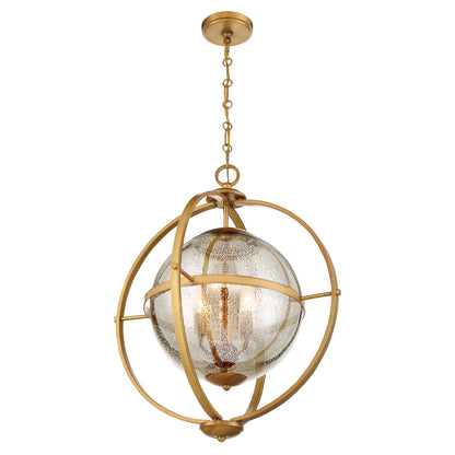 Pearl 3-Light Pendant - Warm Brass