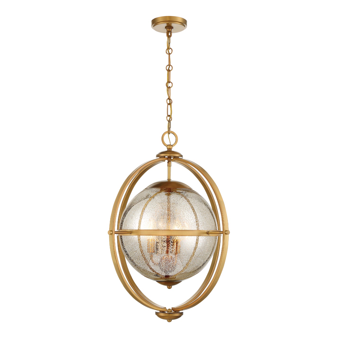Pearl 3-Light Pendant - Warm Brass