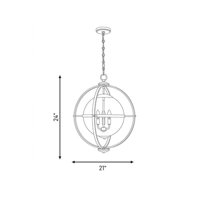 Pearl 3-Light Pendant - Warm Brass