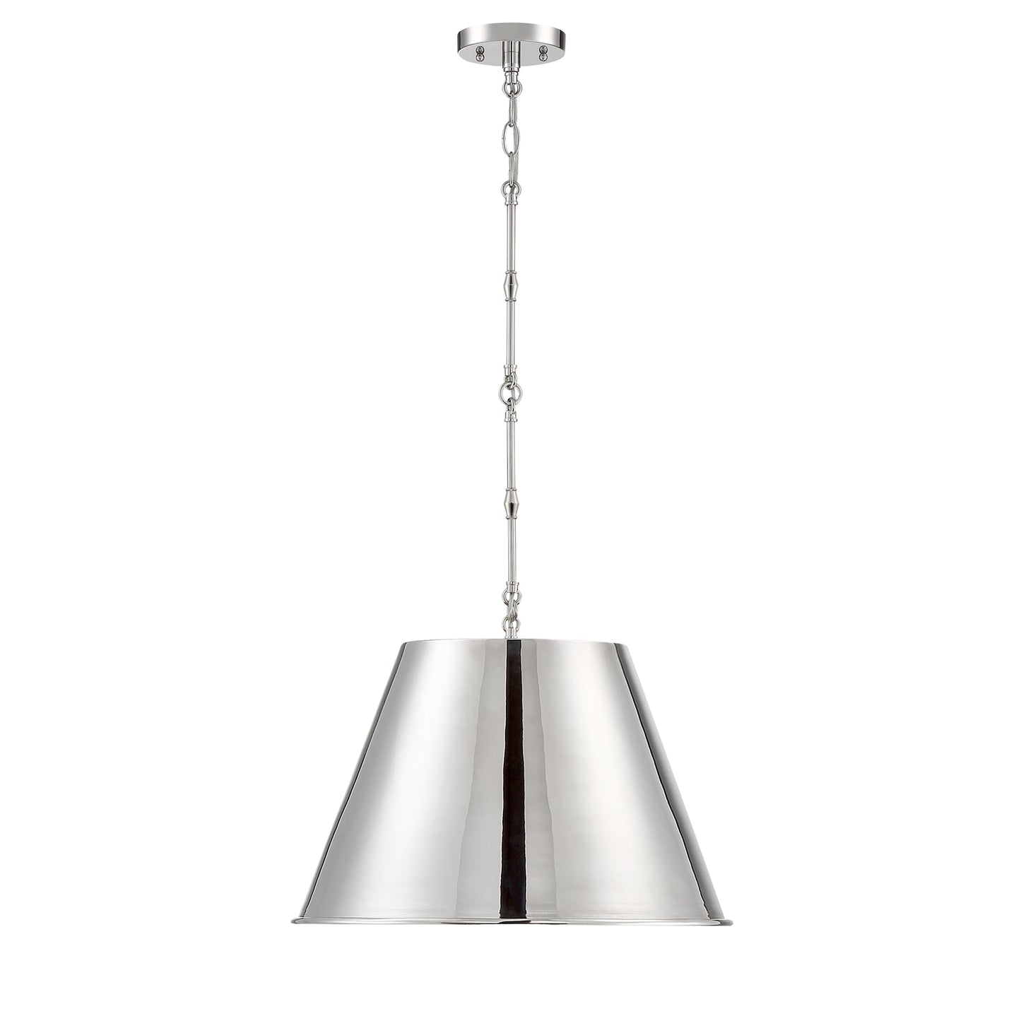 Alden 1-Light 18-in Pendant in Polished Nickel