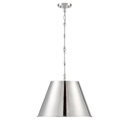 Alden 1-Light 18-in Pendant in Polished Nickel