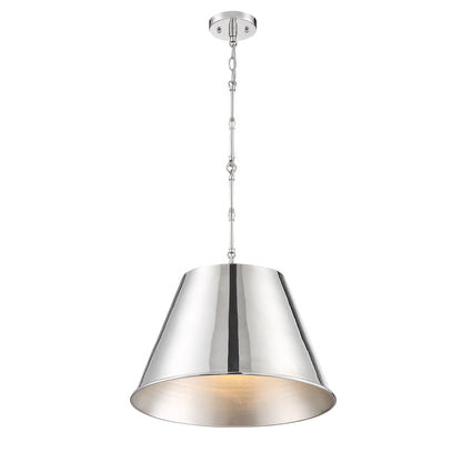 Alden 1-Light 18-in Pendant in Polished Nickel