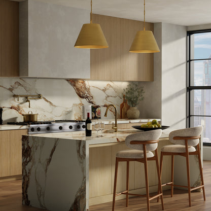 Alden 1-Light 18-in Pendant in Polished Nickel