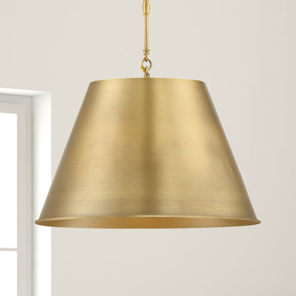 Alden 1-Light 18-in Pendant in Polished Nickel