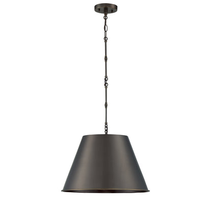 Alden 1-Light 18-in Pendant in Polished Nickel