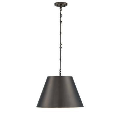 Alden 1-Light 18-in Pendant in Polished Nickel