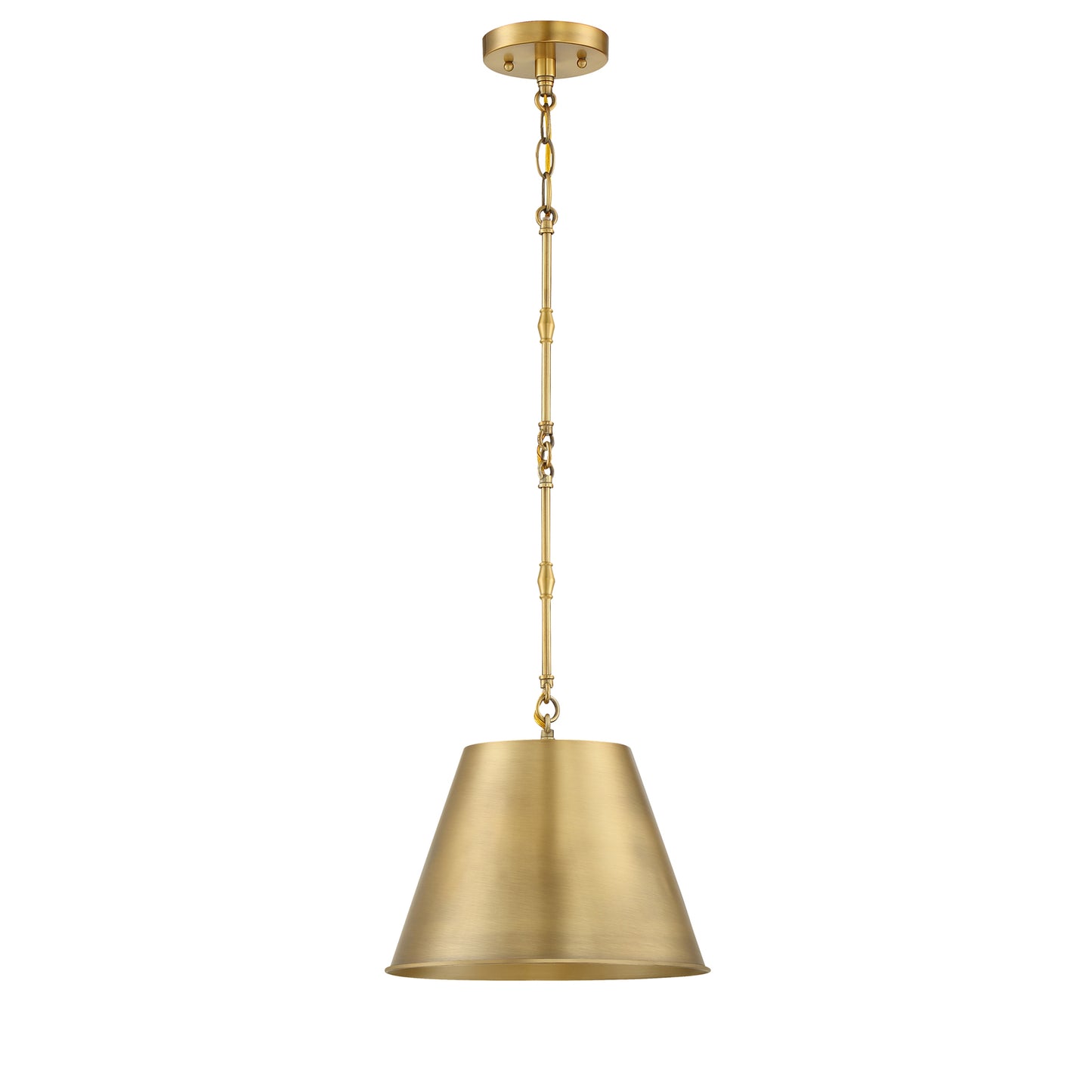 Alden 1-Light 12-in Pendant in Polished Nickel