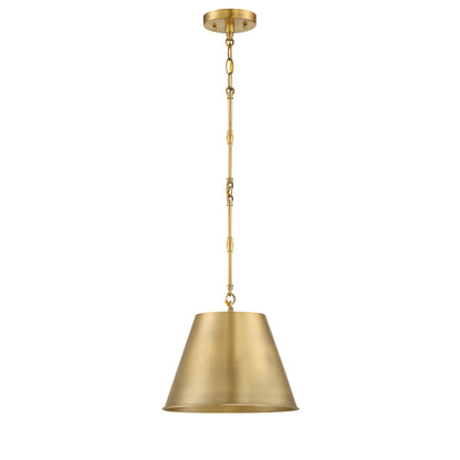 Alden 1-Light 12-in Pendant in Polished Nickel
