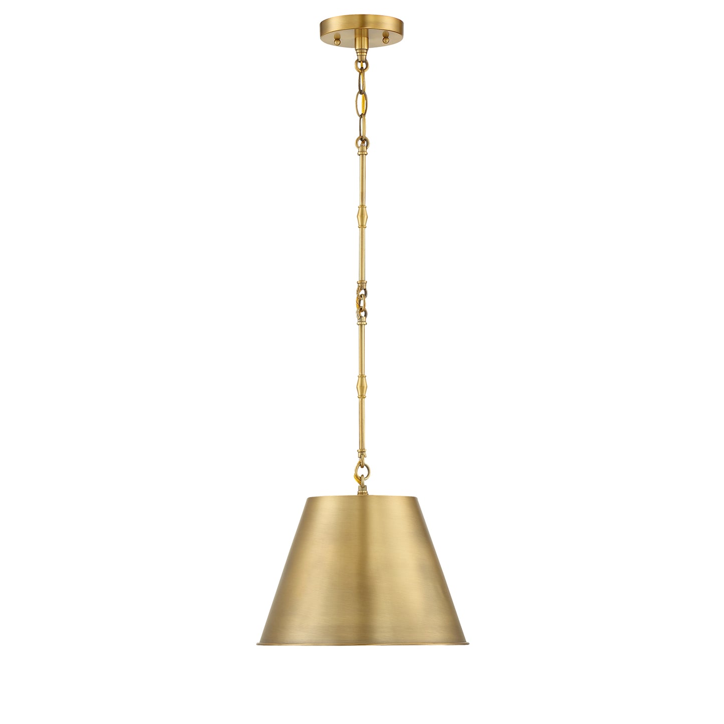 Alden 1-Light 12-in Pendant in Polished Nickel