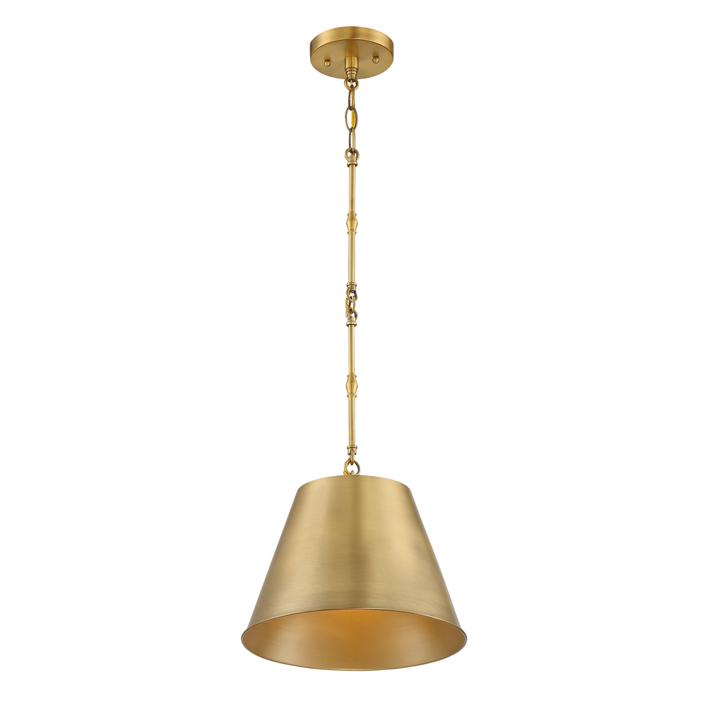 Alden 1-Light 12-in Pendant in Polished Nickel