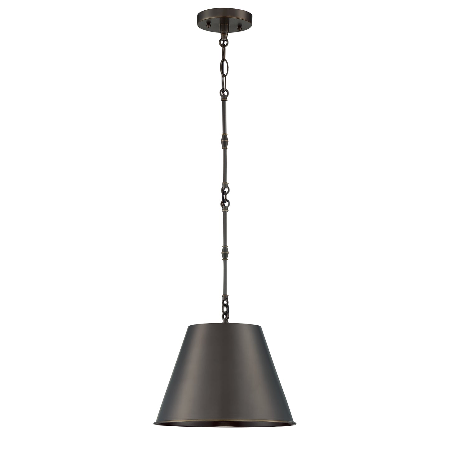 Alden 1-Light 12-in Pendant in Polished Nickel