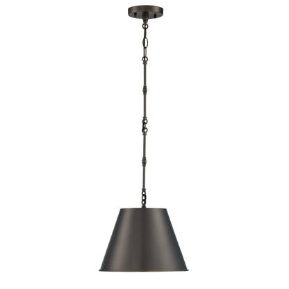 Alden 1-Light 12-in Pendant in Polished Nickel