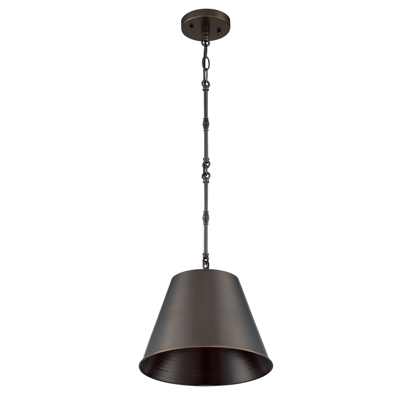 Alden 1-Light 12-in Pendant in Polished Nickel