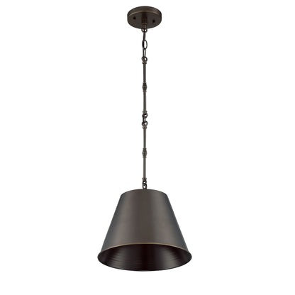 Alden 1-Light 12-in Pendant in Polished Nickel