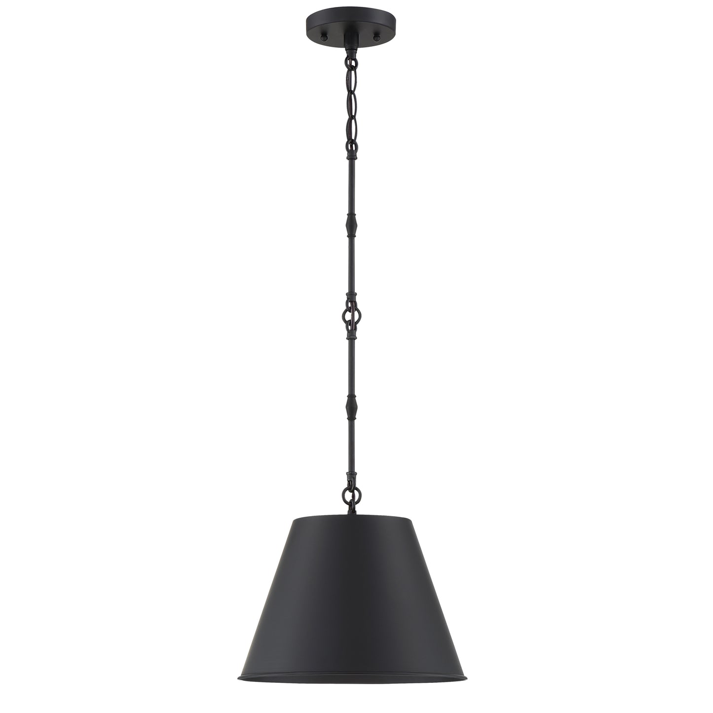 Alden 1-Light 12-in Pendant in Polished Nickel