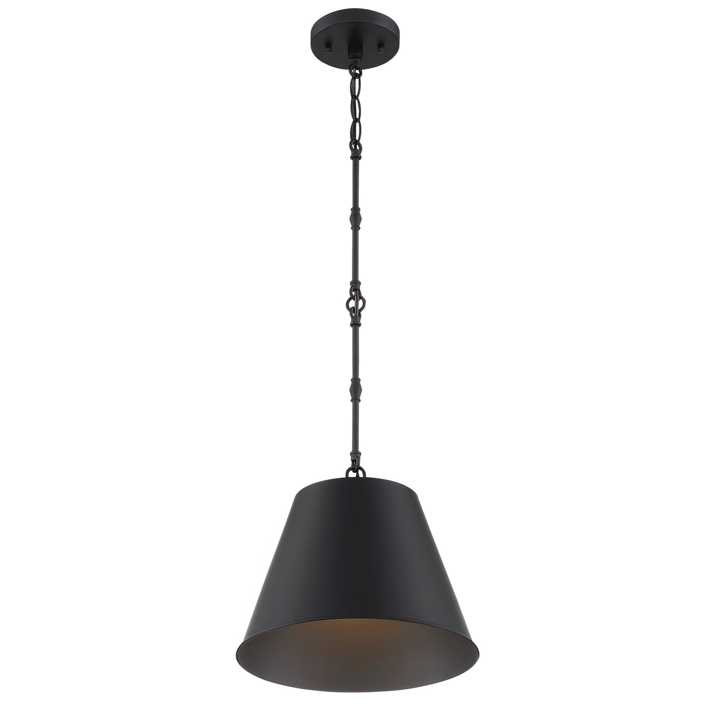 Alden 1-Light 12-in Pendant in Polished Nickel