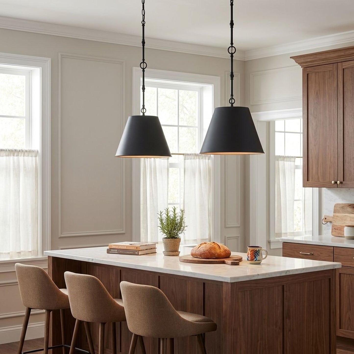 Alden 1-Light 12-in Pendant in Polished Nickel