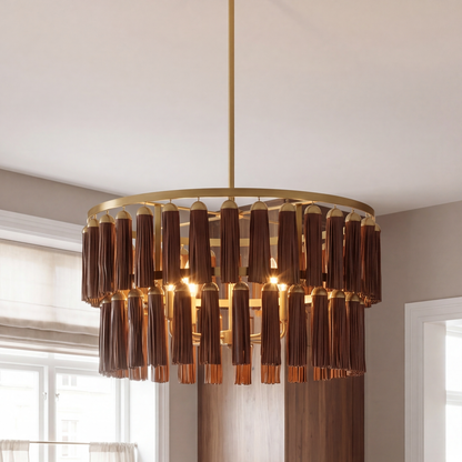 Aquitane 4-Light Pendant - Warm Brass