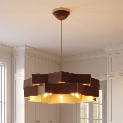 Atherton 5-Light Pendant in Warm Brass