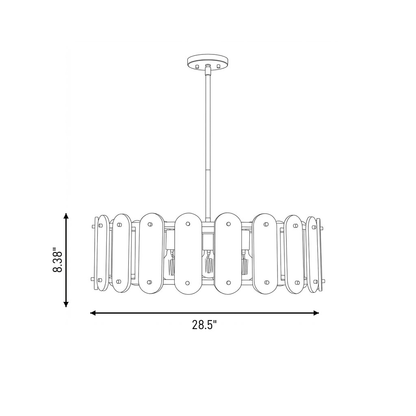 Antolini 5-Light Pendant - Warm Brass