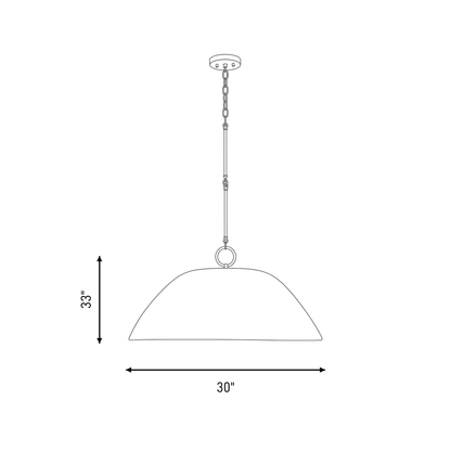 Alta 1-Light Pendant - Concrete and Brass