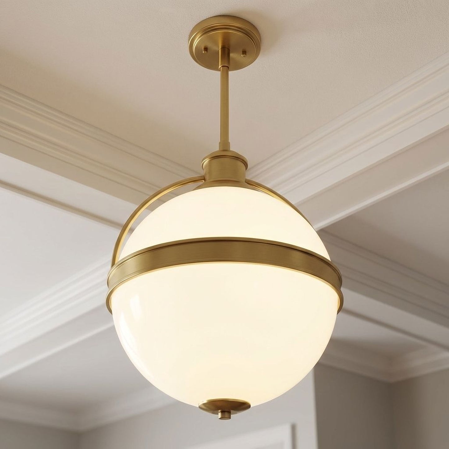 Westbourne 1-Light Pendant in Warm Brass (13 in.)