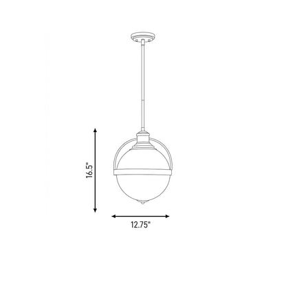 Westbourne 1-Light Pendant in Warm Brass (13 in.)