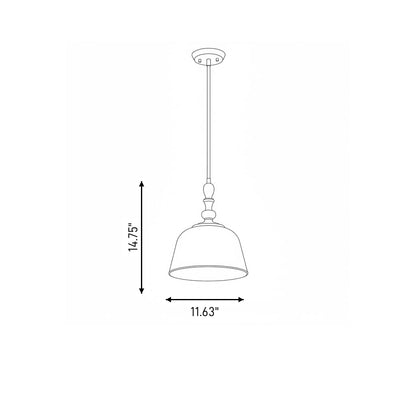 Berg 1-Light Pendant in Satin Nickel