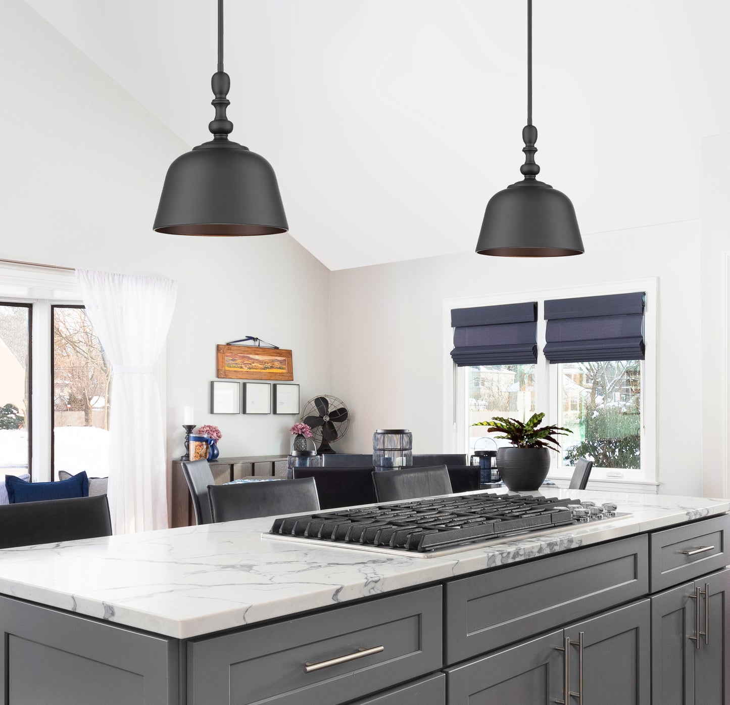 Berg 1-Light Pendant in Satin Nickel