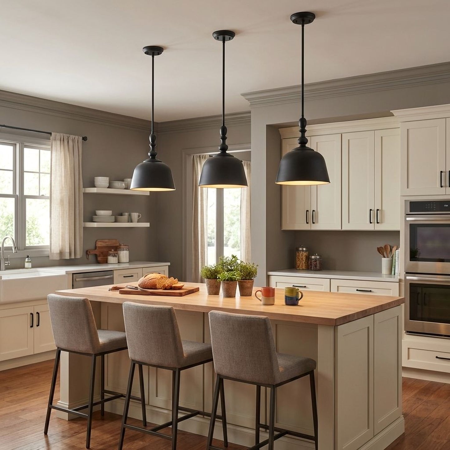 Berg 1-Light Pendant in Satin Nickel