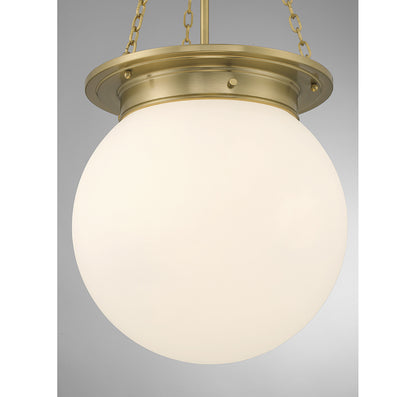 Manor 3-Light Pendant in Polished Nickel