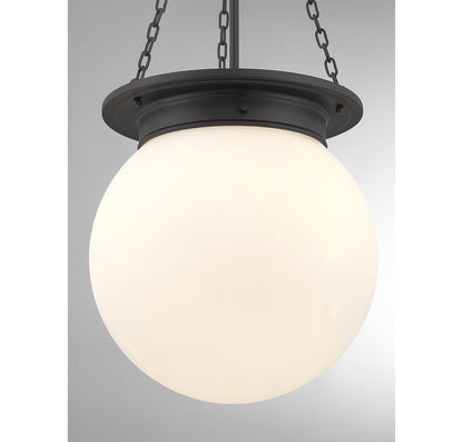 Manor 3-Light Pendant in Polished Nickel