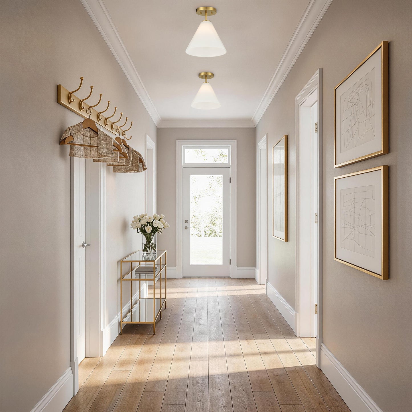 Blair 1-Light Mini-Pendant in Warm Brass